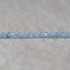 3mm Aquamarine Beads – Faceted Round Micro Gemstone 15" Strand