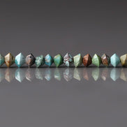 3mm Natural Turquoise Bicone Beads 20 PCs Blue Turquoise Genuine Gemstone Beads for Jewelry Making Beading Craft Gift Beads