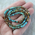 3mm Arizona Turquoise Cube Beads - Cube Micro Gemstone 15" Strand