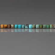 3mm Arizona Turquoise Cube Beads 15