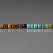 3mm Arizona Turquoise Cube Beads 15