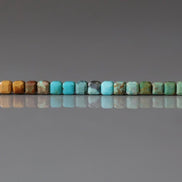 3mm Arizona Turquoise Cube Beads 15