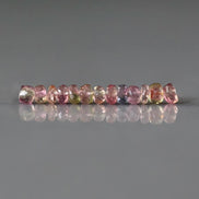 3mm Bio Tourmaline Beads Faceted Rondelles 1” Genuine Bi Color Pink Green Gemstone Beads DIY Jewelry Making Gift October Birthstone