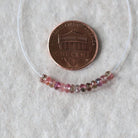 3mm Bio Tourmaline Beads Faceted Rondelles 1” Genuine Bi Color Pink Green Natural Gemstone for DIY Jewelry Making