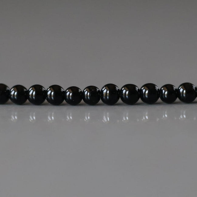 3mm Natural Black Onyx Beads Smooth Onyx 15" Natural Onyx Gemstone Beads Beading Crafter Gift DIY jewelry