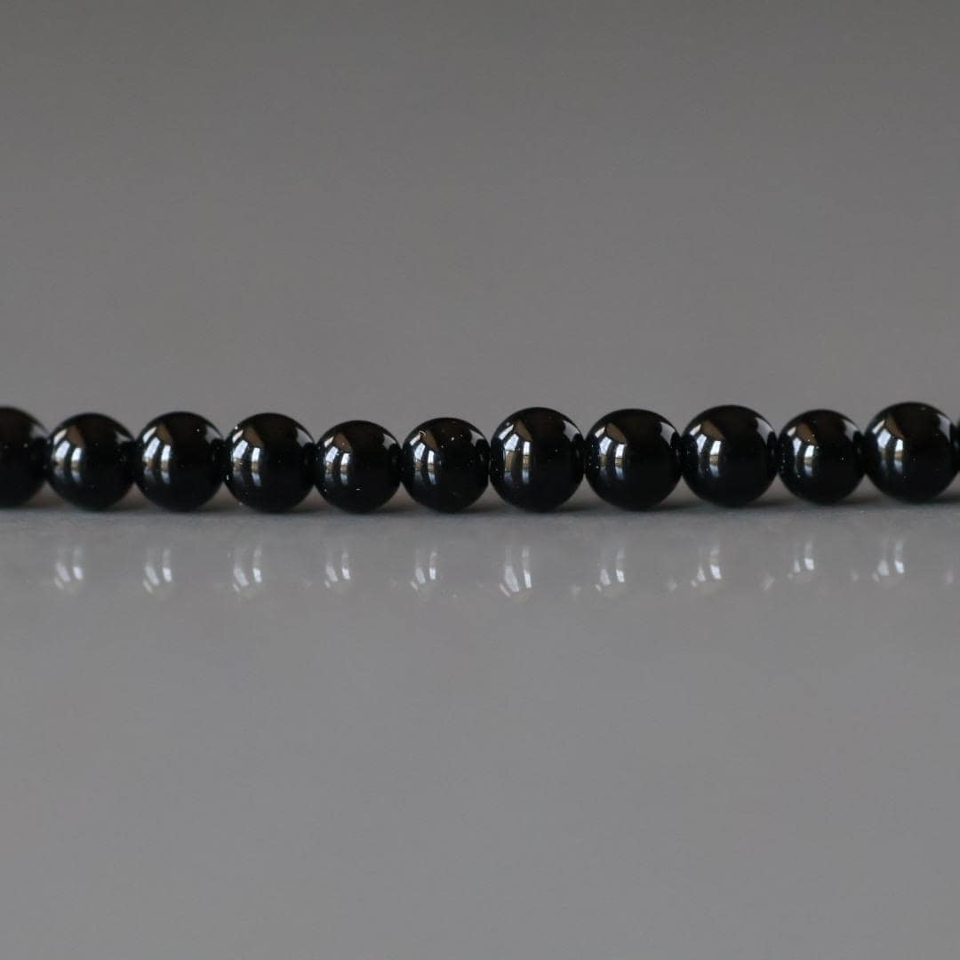 3mm Black Onyx Beads - Smooth Round Micro Gemstone 15" Strand