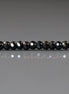 3mm Black Spinel Beads - Faceted Rondelle Micro Gemstone 12.5" Strand