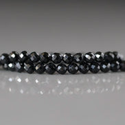 3mm Black Spinel Faceted Beads 15