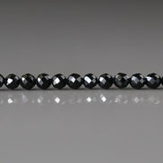 3mm Black Spinel Faceted Beads 15