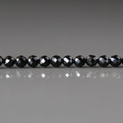 3mm Black Spinel Beads - Faceted Round Micro Gemstone 15" Strand