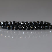 3mm Black Tourmaline Faceted Beads 15