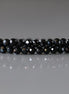 3mm Black Tourmaline Beads - Faceted Round Micro Gemstone 15" Strand