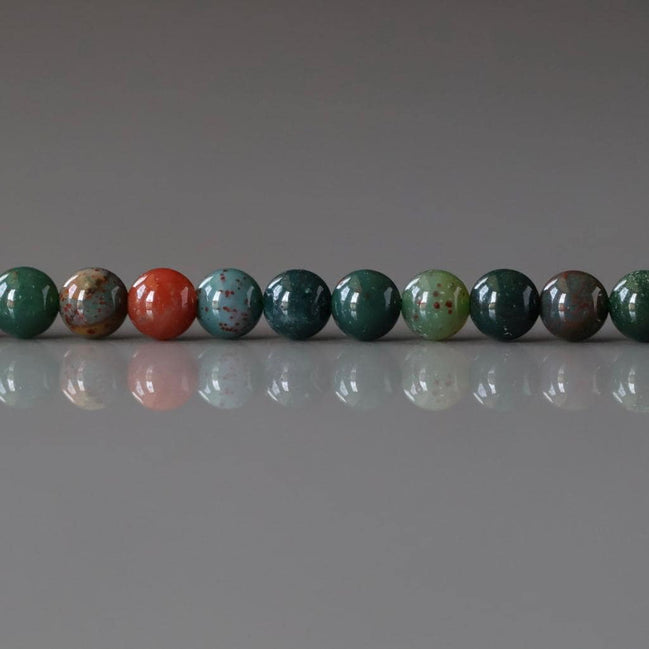 3mm Bloodstone Beads ‚Äì Smooth Round Micro Gemstone 15" Strand
