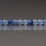 3mm Natural Blue Aventurine Beads Micro Faceted Beads 15