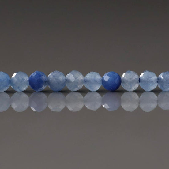 3mm Natural Blue Aventurine Beads Micro Faceted Beads 15" Natural Aventurine Gemstone Beads Beading Crafter Gift DIY jewelry