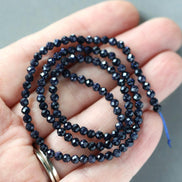 3mm Blue Goldstone Faceted Beads 15