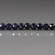 3mm Blue Goldstone Faceted Beads 15