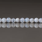 3mm Blue Lace Agate Beads – Smooth Round Micro Gemstone 15" Strand