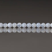 3mm Blue Lace Agate Beads – Smooth Round Micro Gemstone 15