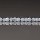 3mm Blue Lace Agate Beads – Smooth Round Micro Gemstone 15" Strand