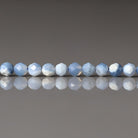 3mm Blue Opal Beads – Faceted Round Micro Gemstone 7" Strand