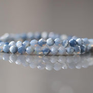 3mm Blue Opal Beads – Faceted Round Micro Gemstone 7