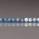 3mm Blue Opal Beads – Faceted Round Micro Gemstone 7" Strand