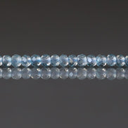 3mm Blue Topaz Faceted Beads Rondele 15