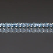 3mm Blue Topaz Beads - Faceted Rondelle Micro Gemstone 15