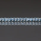 3mm Blue Topaz Beads - Faceted Rondelle Micro Gemstone 15" Strand
