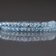 3mm Blue Topaz Beads - Faceted Rondelle Micro Gemstone 15