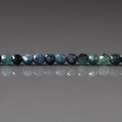 3mm Blue Tourmaline Beads – Faceted Round Micro Gemstone 15" Strand