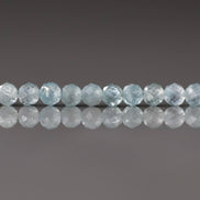 3mm Natural Blue Zircon Faceted Beads Genuine Zircon 7” Strand Transparent Sparkly Gemstone Beads for Jewelry Making
