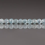 3mm Blue Zircon Beads – Faceted Round Micro Gemstone - 14 pcs