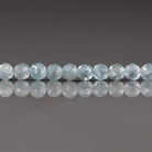 3mm Blue Zircon Beads – Faceted Round Micro Gemstone - 14 pcs