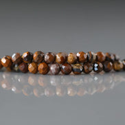 3mm Boulder Opal Beads - Faceted Round Micro Gemstone 15.5