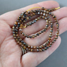 3mm Boulder Opal Beads - Faceted Round Micro Gemstone 15.5" Strand