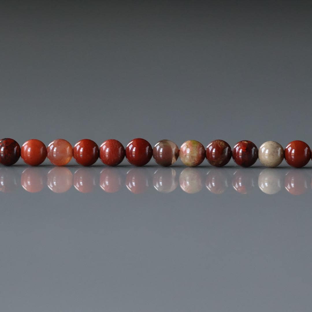 3mm Red Jasper Beads Smooth Genuine Small Brecciated Jasper Beads 15" Gemstone Beads for Jewelry Making Beading Gift for Crafter