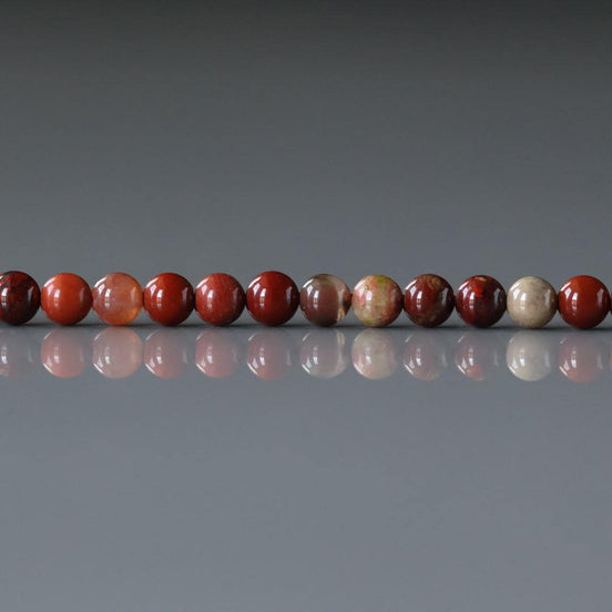 3mm Red Jasper Beads Smooth Genuine Small Brecciated Jasper Beads 15" Gemstone Beads for Jewelry Making Beading Gift for Crafter