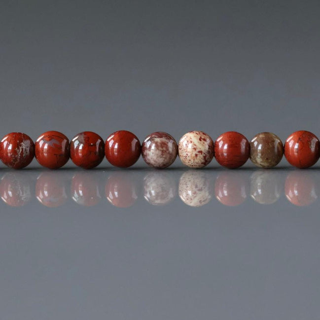 3mm Red Jasper Beads Smooth Genuine Small Brecciated Jasper Beads 15" Gemstone Beads for Jewelry Making Beading Gift for Crafter