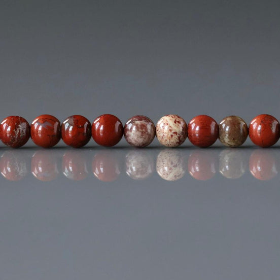 3mm Red Jasper Beads Smooth Genuine Small Brecciated Jasper Beads 15" Gemstone Beads for Jewelry Making Beading Gift for Crafter