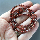 3mm Brecciated Red Jasper Beads ‚Äì Smooth Round Micro Gemstone 15" Strand