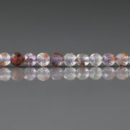 3mm Cacoxenite Faceted Beads Super Seven 7 Genuine Beads 15