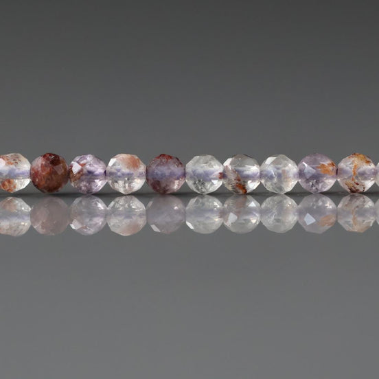 3mm Cacoxenite Faceted Beads Super Seven 7 Genuine Beads 15" Sparkly Gemstone Melody Stone Beads Beading Crafter Gift