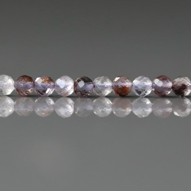 3mm Cacoxenite Faceted Beads Super Seven 7 Genuine Beads 15" Sparkly Gemstone Melody Stone Beads Beading Crafter Gift