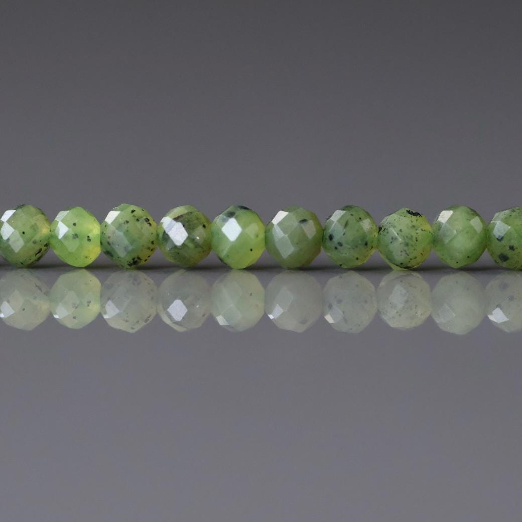 3mm AAA Canadian Jade Beads 15" Green Jade Nephrite Genuine Gemstone Beads Natural Jade for Jewelry Making Beading Craft Gift Beads
