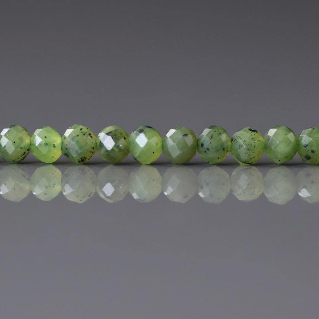 3mm Canadian Jade Beads ‚Äì Smooth Round Micro Gemstone 15" Strand