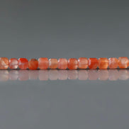 3mm Carnelian Beads ‚Äì Faceted Cube Micro Gemstone 15