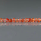 3mm Carnelian Beads ‚Äì Faceted Cube Micro Gemstone 15" Strand