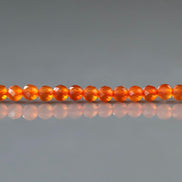 3mm Natural Orange AAA Carnelian Faceted Beads 13